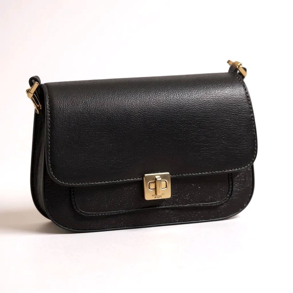 kate spade Handbags - #861 Kate Spade Elegant Black Leather with Glitter Detail Crossbody Bag